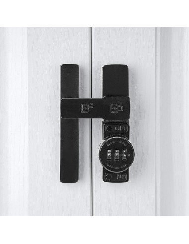 Cerradura de puerta de granero INIRET mecánica 180 negra