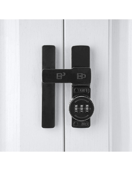 Cerradura de puerta de granero INIRET mecánica 180 negra Cerradura de puerta de granero INIRET mecánica 180 negra