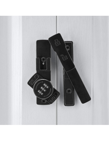 Cerradura de puerta de granero INIRET mecánica 180 negra