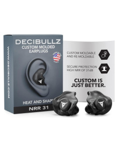 Tapones para Oídos Moldes Decibullz 31dB NRR Negro