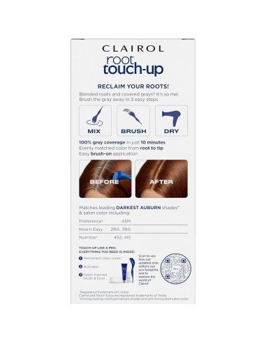 Clairol Root Touch-Up Tinte Permanente 3.5R Castaño Oscuro 32.5ml