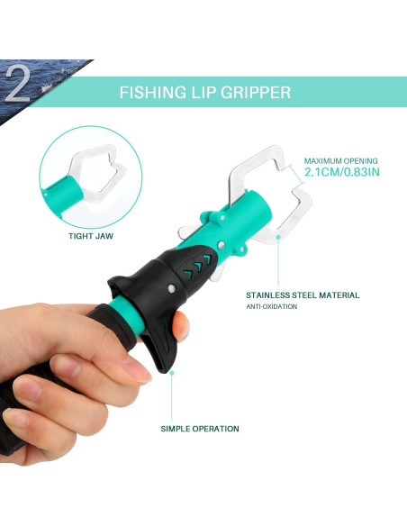 Kit de Herramientas de Pesca mouhike 3 Piezas - Alicates, Agarrador y Removedor