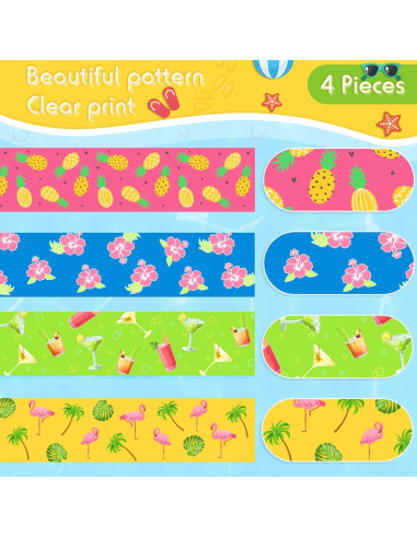 Boao 4 Pcs Bandas Elásticas para Toallas de Sillas de Playa 40x5 cm