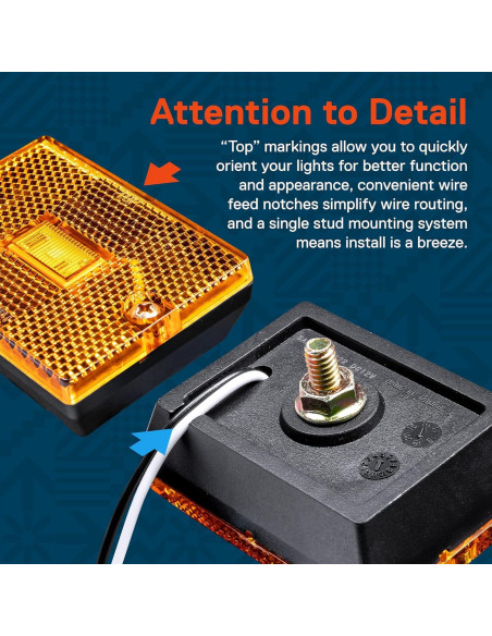 Luz de Marcador Lateral LED Ámbar ONLINE LED STORE IP67 para Remolques