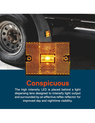 Luz de Marcador Lateral LED Ámbar ONLINE LED STORE IP67 para Remolques