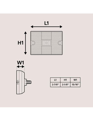 Luz de Marcador Lateral LED Ámbar ONLINE LED STORE IP67 para Remolques