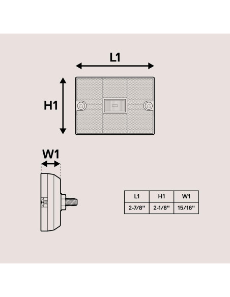 Luz de Marcador Lateral LED Ámbar ONLINE LED STORE IP67 para Remolques