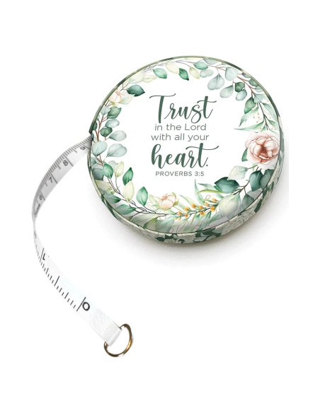 Cinta Métrica Retráctil 150 cm - Árbol de Vida Proverbios 3:5