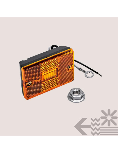 Luz de Marcador Lateral LED Ámbar ONLINE LED STORE IP67 para Remolques