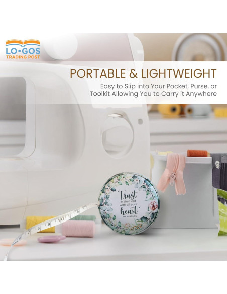 Cinta Métrica Retráctil 150 cm - Árbol de Vida Proverbios 3:5