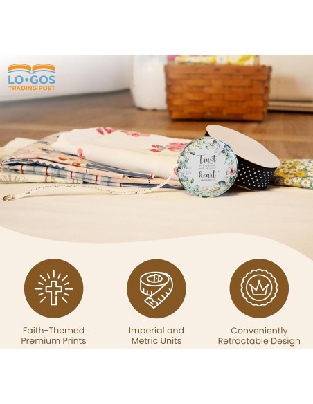 Cinta Métrica Retráctil 150 cm - Árbol de Vida Proverbios 3:5
