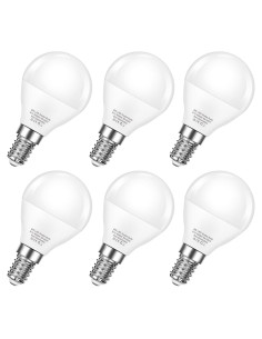 Bombillas LED E12 EvaStary 6W Luz Diurna 5000K Paquete de 6