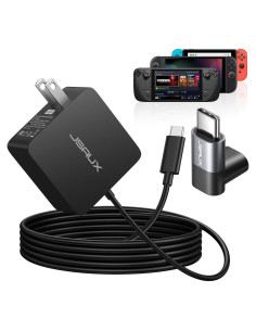 Cargador JSAUX 45W USB C con Cable 5FT para Steam Deck y Switch