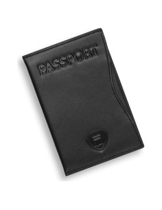 Porta Pasaporte RFID Alban de Cuero Genuino Negro - Unisex