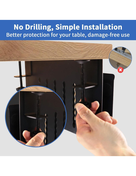 Almacenamiento Lateral de Escritorio LUKETURE Negro 1 Nivel