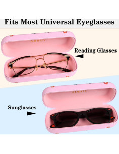 Funda Dura para Gafas de Cuero PU ADBGV - Tamaño Grande 2