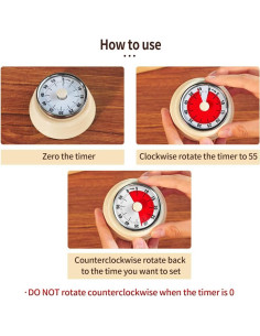 Temporizador Mecánico BOMANSI BOMS 60 Minutos Beige 2