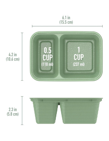 Contenedores de Snack Bentgo Prep 20 Piezas 2 Compartimentos