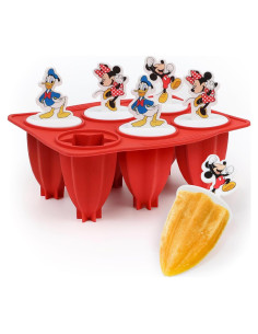 Moldes de Paletas de Silicona Disney - 6 Piezas Mickey y Amigos