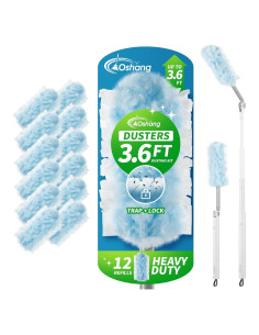 Plumero Extensible Oshang 1.1m + 12 Recambios Microfibra