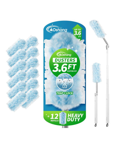 Plumero Extensible Oshang 1.1m + 12 Recambios Microfibra