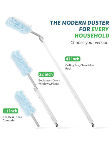 Plumero Extensible Oshang 1.1m + 12 Recambios Microfibra