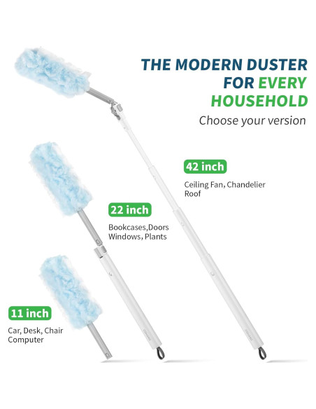 Plumero Extensible Oshang 1.1m + 12 Recambios Microfibra