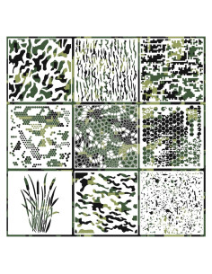 Plantillas de pintura camuflaje reutilizables 30.48 cm Homeplus007