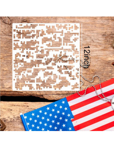 Plantillas de pintura camuflaje reutilizables 30.48 cm Homeplus007 2