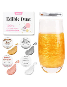 Brillo Comestible Sujoygar 4 Colores para Repostería y Bebidas