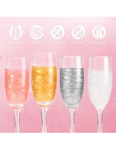 Brillo Comestible Sujoygar 4 Colores para Repostería y Bebidas 2