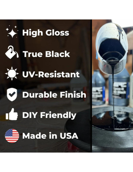 Resina Epóxica Negra 1 Gal SPRESIN Alta Calidad DIY Resina Epóxica Negra 1 Gal SPRESIN Alta Calidad DIY