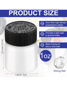 Maxcheck 60 Botellas Vacías de Pintura 30ml con Brocha 2