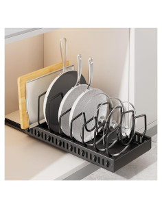 Organizador de Ollas y Sartenes SUNZOS con 8 Divisores Ajustables