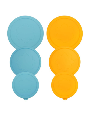 Tapas Redondas de Silicona LUVCOSY para Cuencos Pyrex - 6 Piezas