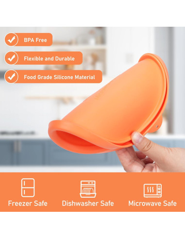 Tapas Redondas de Silicona LUVCOSY para Cuencos Pyrex - 6 Piezas