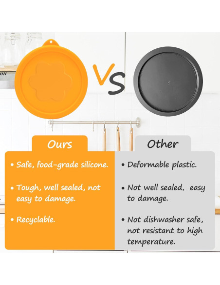 Tapas Redondas de Silicona LUVCOSY para Cuencos Pyrex - 6 Piezas