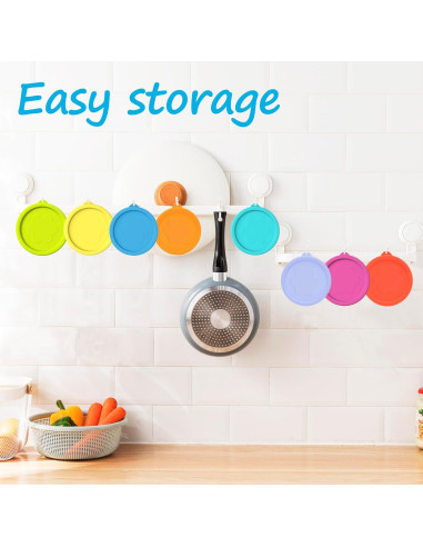 Tapas Redondas de Silicona LUVCOSY para Cuencos Pyrex - 6 Piezas