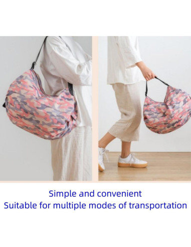 Bolsa de Compras Reutilizable Plegable yrlfiot 2 Piezas Azul