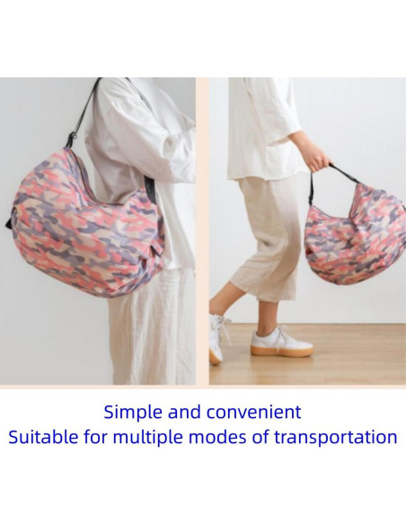 Bolsa de Compras Reutilizable Plegable yrlfiot 2 Piezas Azul