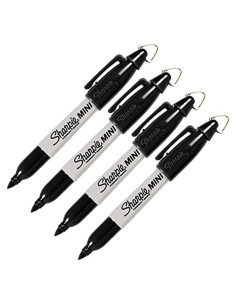 Marcadores Permanentes Mini Sharpie, Punta Fina, 4 Unidades, Negro