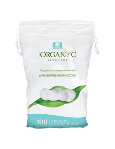 Bolas de Algodón Orgánico Organyc para Piel Sensible - 100 Unidades