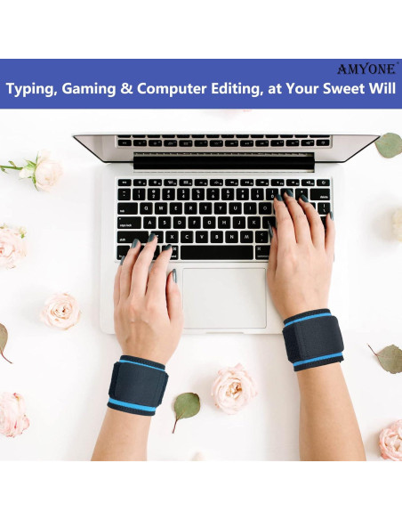 Muñequera Ajustable AMYONE 2 Pack Azul Cielo para Deportes