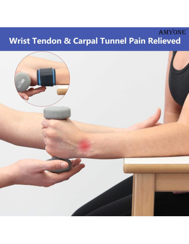 Muñequera Ajustable AMYONE 2 Pack Azul Cielo para Deportes