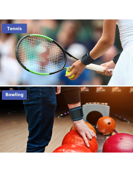 Muñequera Ajustable AMYONE 2 Pack Azul Cielo para Deportes