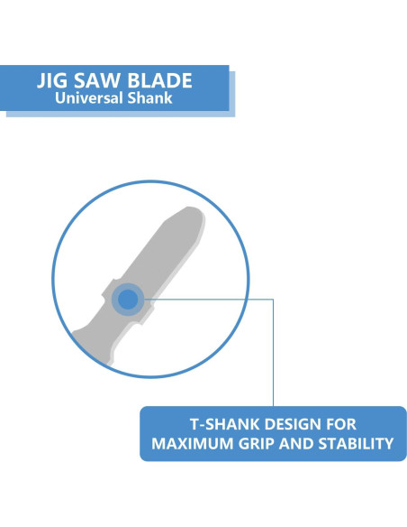Juego de 20 Hojas de Sierra de Calar AIKENSAI T-Shank para Metal