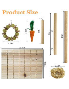 Tablero de Rascado de Madera Hamiledyi para Conejos 0.67kg 2