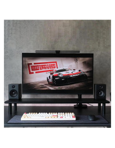 Soporte Elevador Doble para Monitores ROCDEER 100 cm Bambú