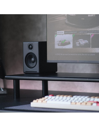 Soporte Elevador Doble para Monitores ROCDEER 100 cm Bambú