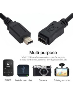 Cable de Extensión Mini USB 5Pin CY 0.5m para Dispositivos 2